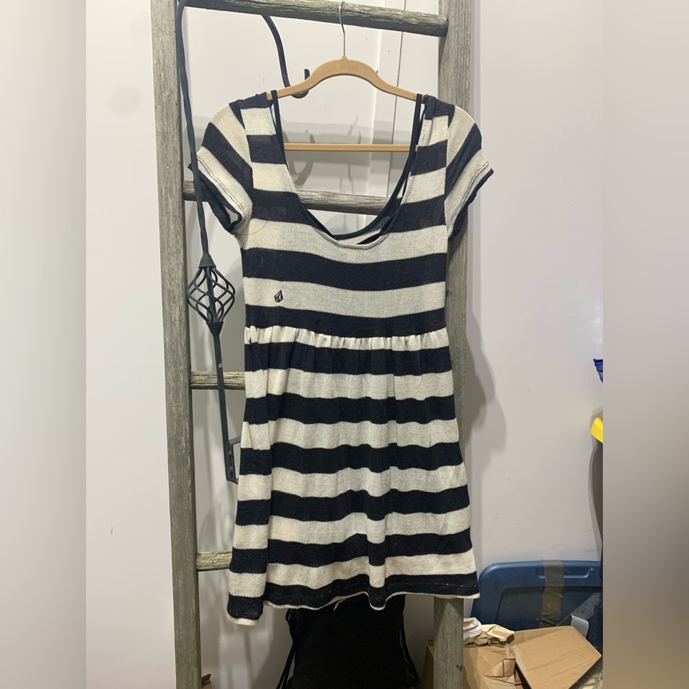 Volcom Striped Black & White knitted dress